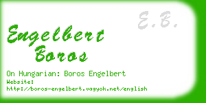 engelbert boros business card